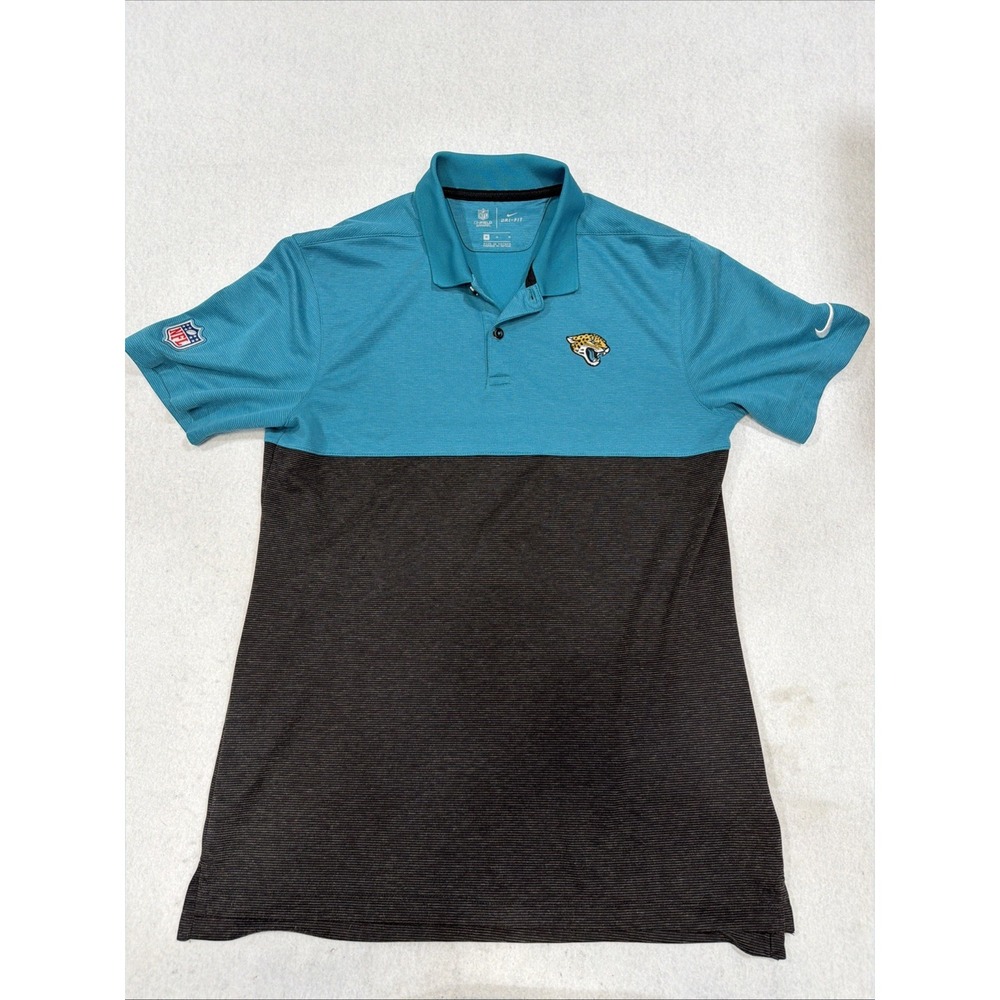 Jacksonville Jaguars Nike Dri Fit Polo Shirt Men's Medium On Field Turquoise NFL